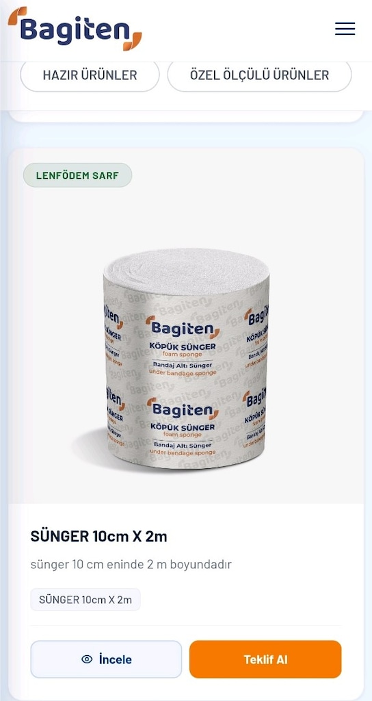 Bagiten Köpük Sünger Bandaj Altı Süngeri - 4