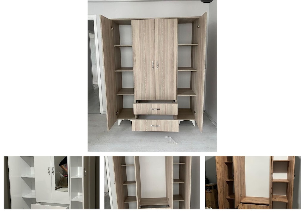 4 kapaklı elbise dolabı bqicsmbalt - 4