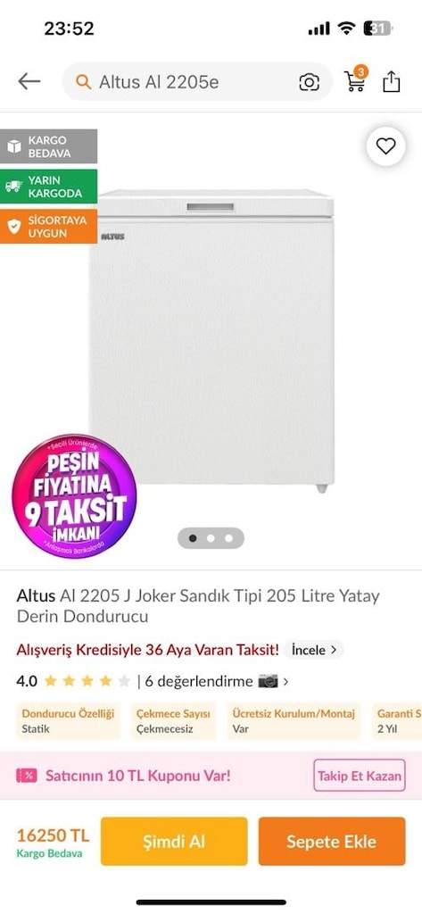 altus derin dondurucu - 2
