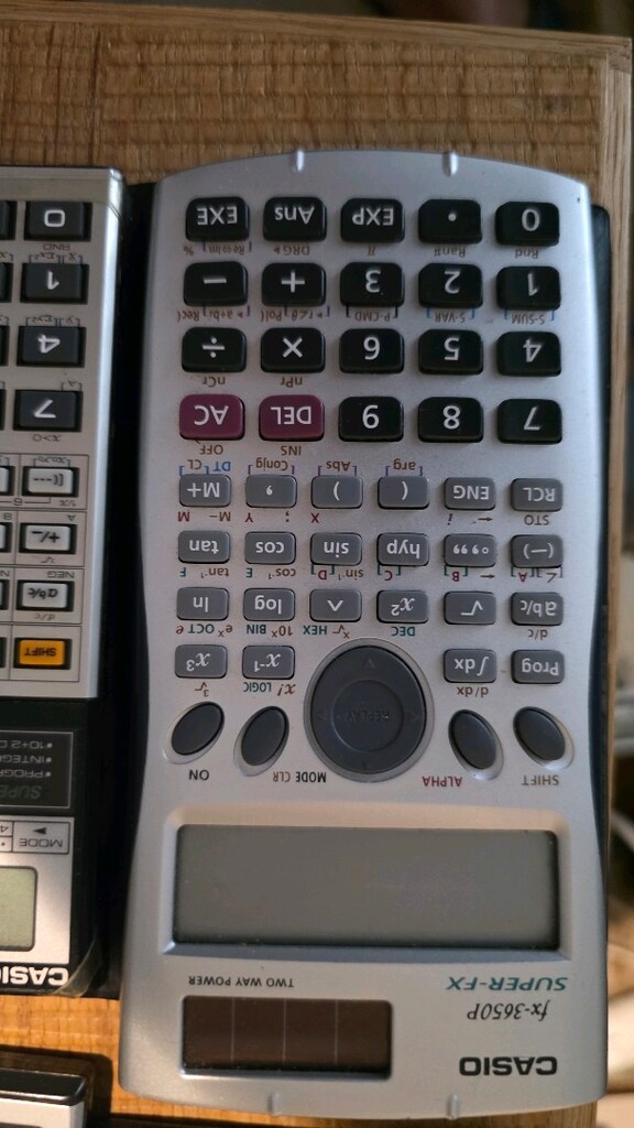 Casio bilimsel hesap makinesi, Açıklama oku - 2
