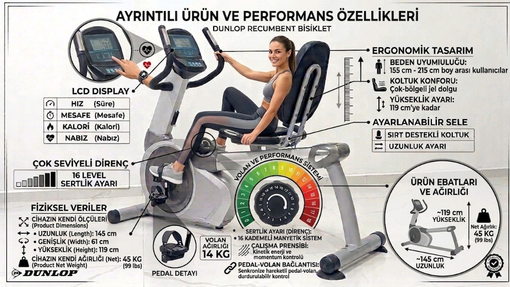 Dunlop Yatay Kondisyon Bisikleti – Konforlu ADRESE TESLİM - 10