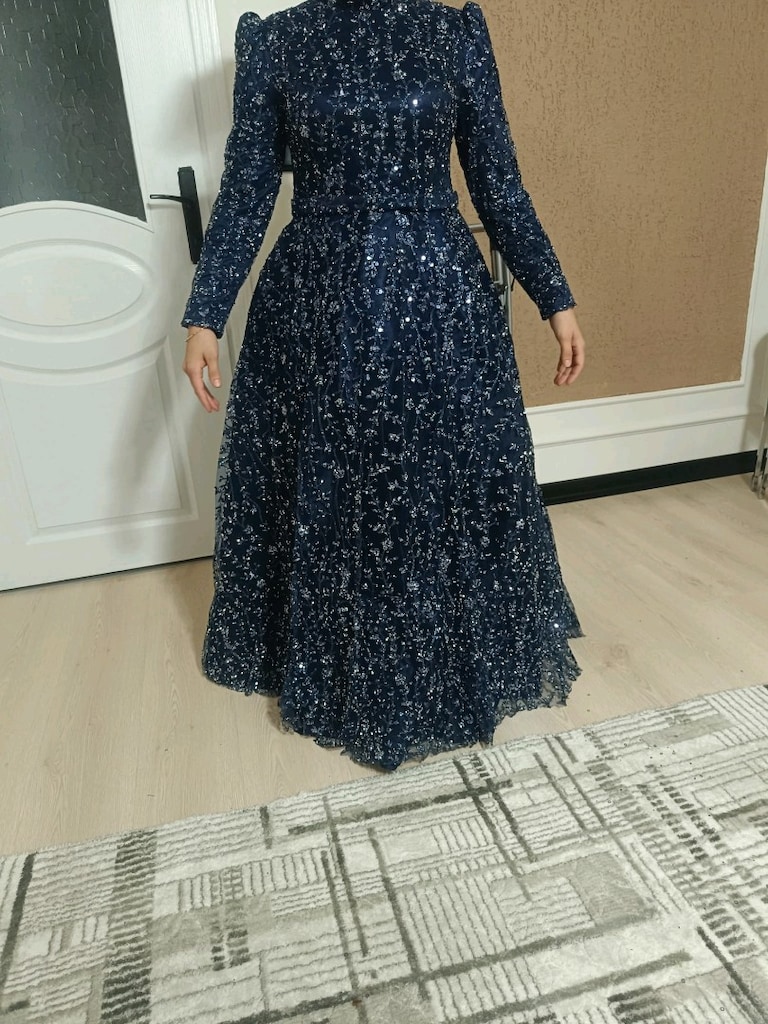 lacivert abiye - 2