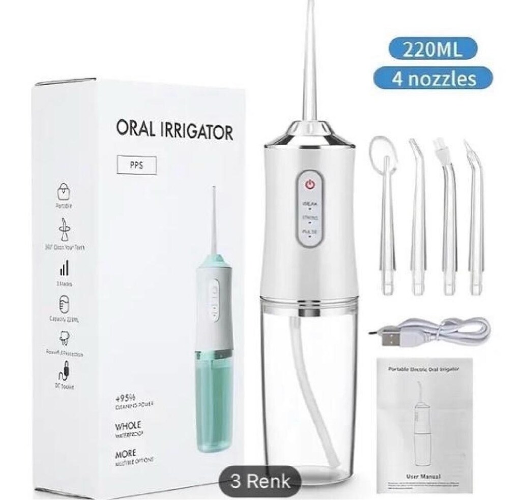 Şarjlı Ağız duşu 3 modlu 4 başlıklı - 2