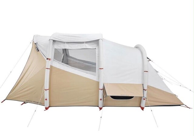 DECATHLON 4 Kişilik Şişme Kamp Çadırı Bej- Air Seconds 4.1 Fresh&Black