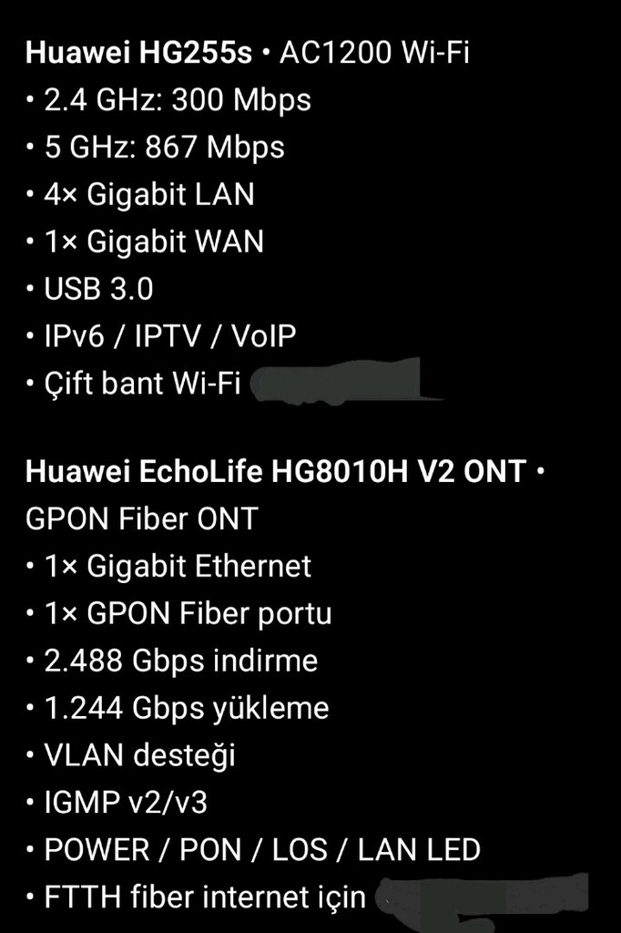 Huawei HG255s Fiber Modem+ Echolife V2 ONT Cihazı - 2