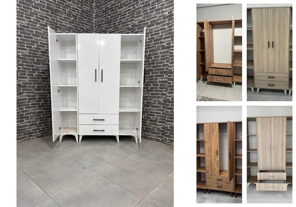 4 kapaklı elbise dolabı roxzryassq - 5
