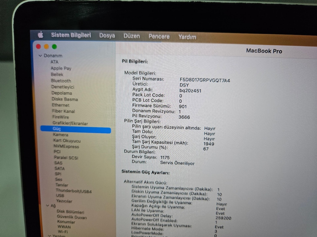 MACBOOK PRO 2017+ İ5 2.3 GHZ + 8 GB RAM + - 9
