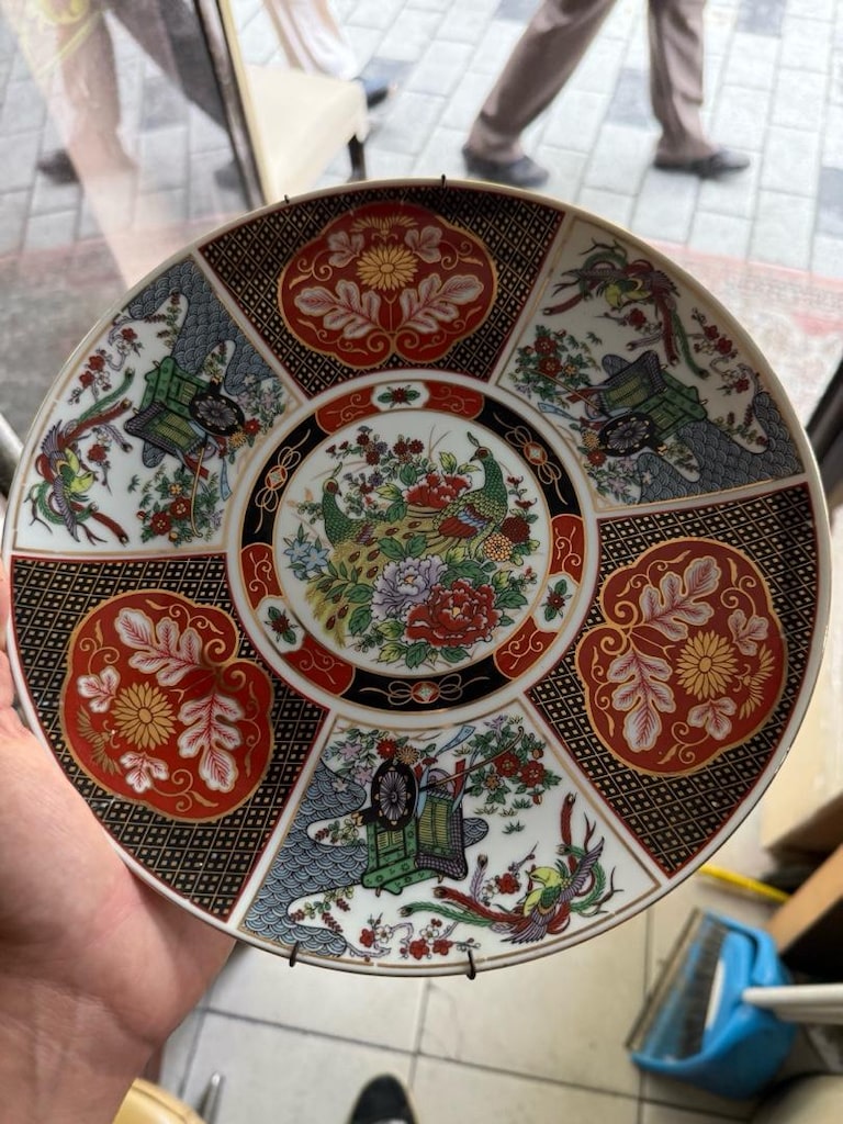Japon Damgalı Porselen Duvar Tabağı - 2
