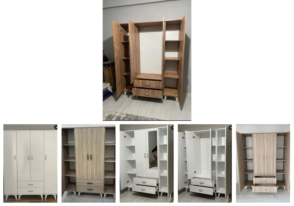4 kapaklı elbise dolabı gnuqbpfxxf - 6