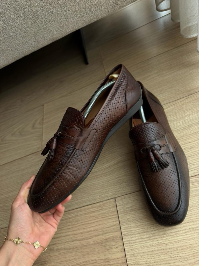 Lufian Örgü Desen Deri Loafer Ayakkabı - 2