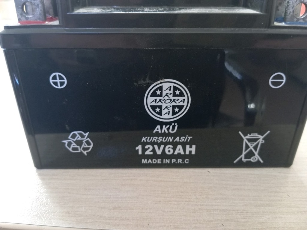 12 volt 6 AMPER YATAY MOTOR AKÜSÜ - 2