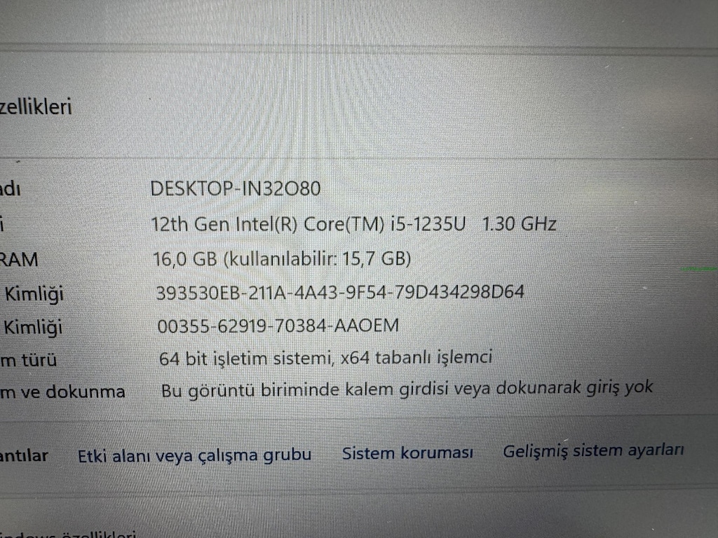 THİNKPAD T14 İ5 12. NESİL 16 GB RAM 256 NVME - 5