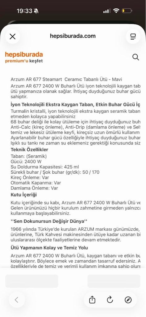 Arzum Ütü - 3