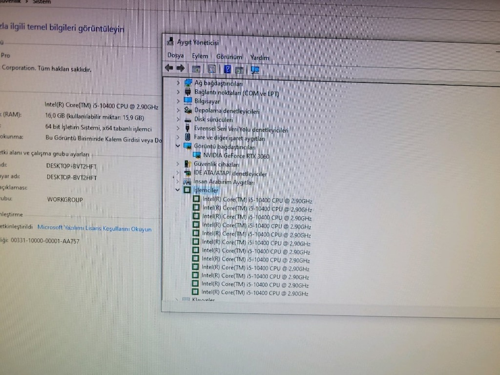 24 165 Monitör dahil Rtx 3060 lı sistem Kampanya - 11
