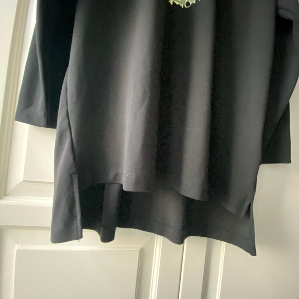Siyah Leopar Desenli Uzun Kollu Tunik - 3 XL Beden - 4