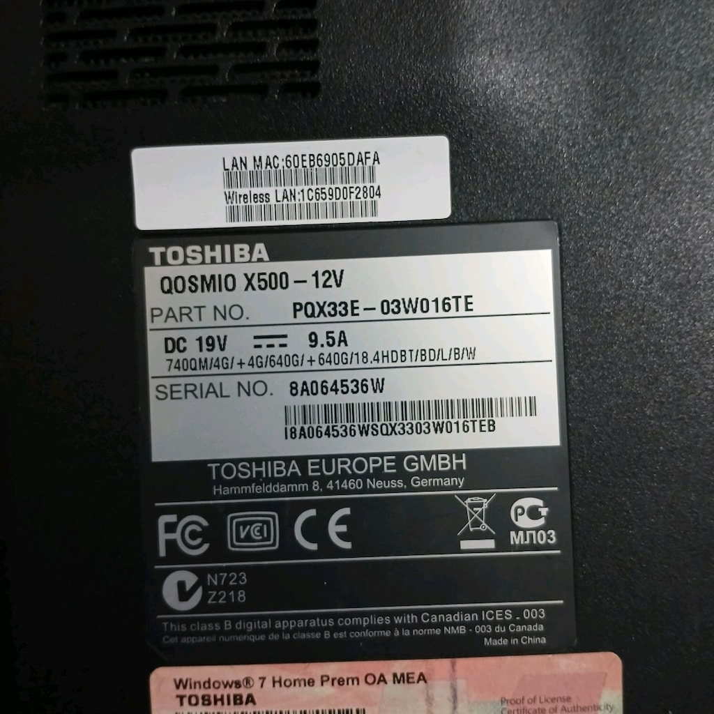 TOSHİBA QOSMIO X500 LEPTOP - 6