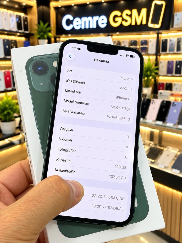 İPHONE 13 128 GB PİL 82 TAMAMEN ORJINAL TR CİHAZI HATASIZ - 3