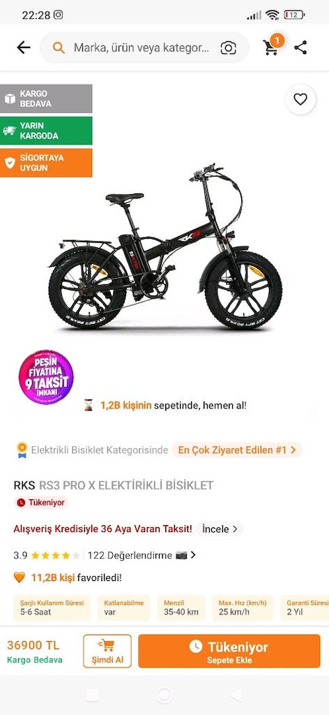 Rks rs 3 pro x elektrikli bisiklet sıfır givi