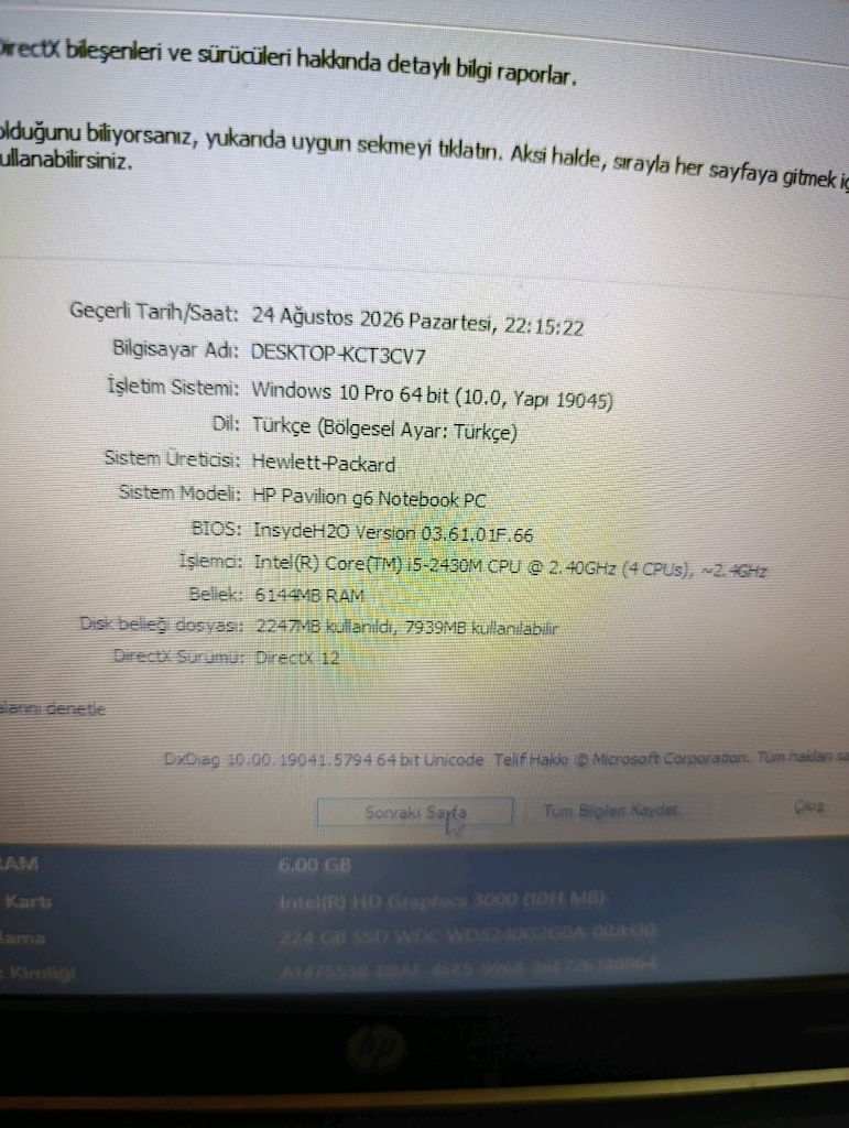HP Pavilion G6 1000st laptop - 4