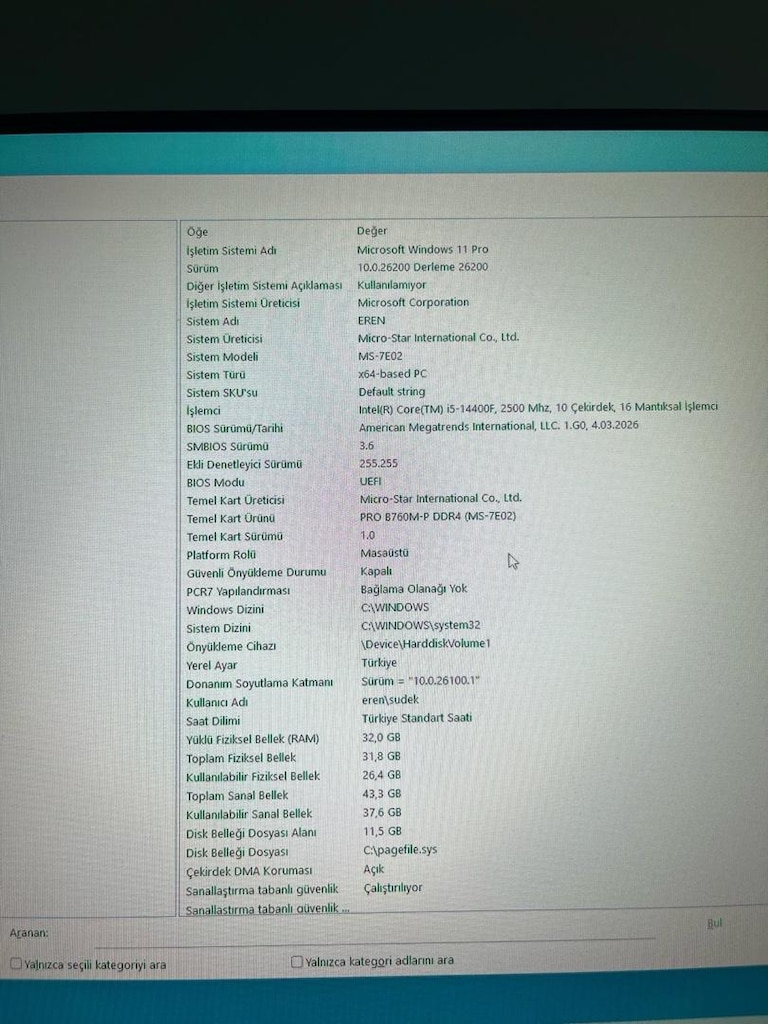 OYUNCU PC + 2 MONİTÖR SETİ | RTX 5060 Ti 12GB | 32GB RAM | - 5