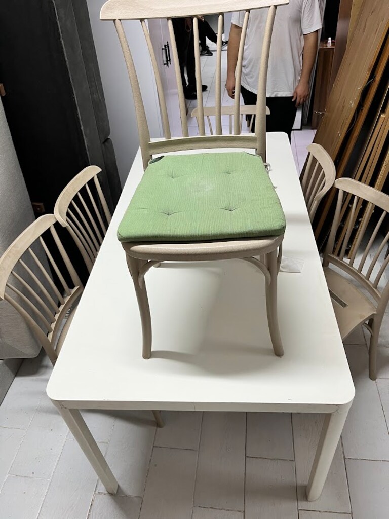 IKEA TINGBY 180X90 CM BEYAZ YEMEK MASASI + 6 SANDALYE - 2