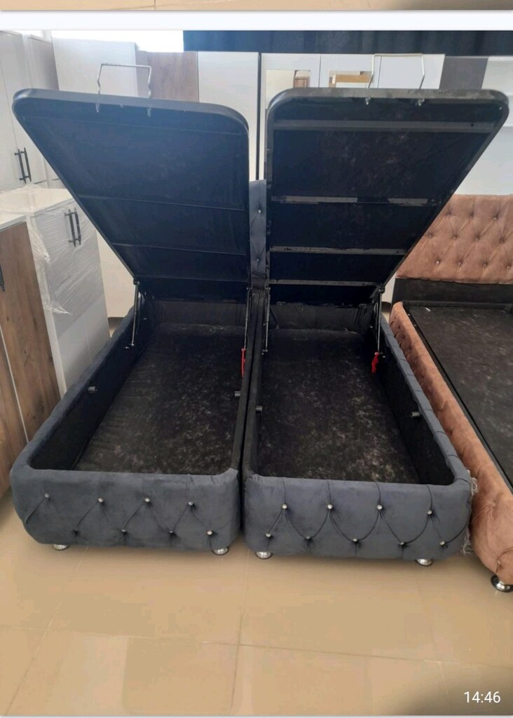 çift kişilik yatak baza başlık 3lü set - 5