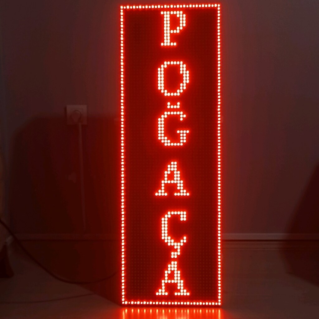 32x96cm tek yönlü led tabela kayan yazı hiç kullanılmadı sıfır ürün - 4