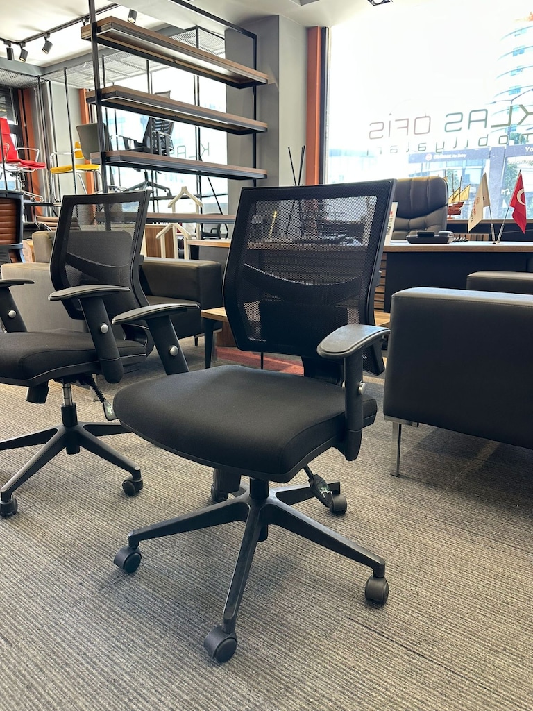 KLAS OFİS ÜSKÜDAR SİYAH ÇALIŞMA KOLTUĞU YENİLENMİŞ - 4