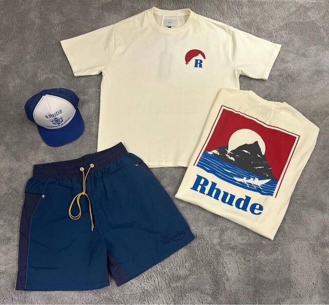 Rhude&Off-White Premium Erkek Kombin Set