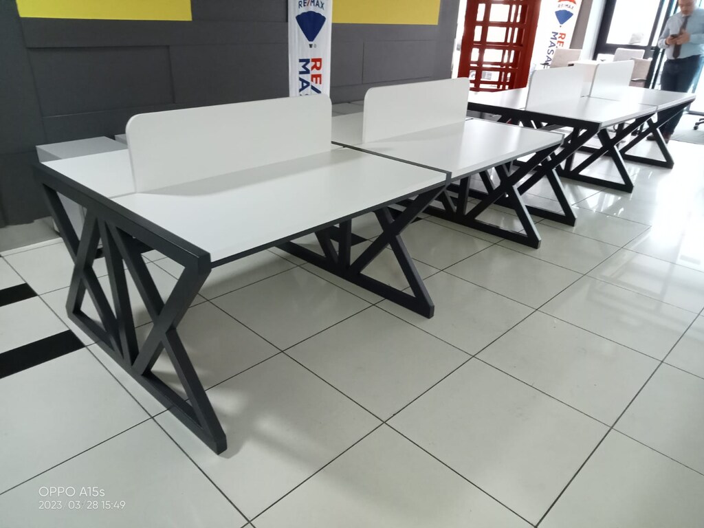 4 KİŞİLİK ÇOKLU MASA / EKİP MASASI / İSTENİLEN RENK / ARAL OFİS - 3