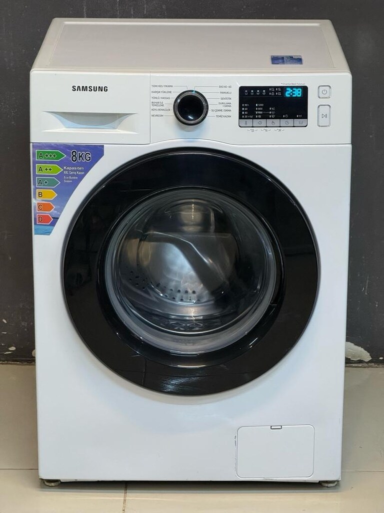 SAMSUNG A++ 8 KG XL ECO BUBLEE ÇAMAŞIR MAKİNESİ HATASIZZ - 2