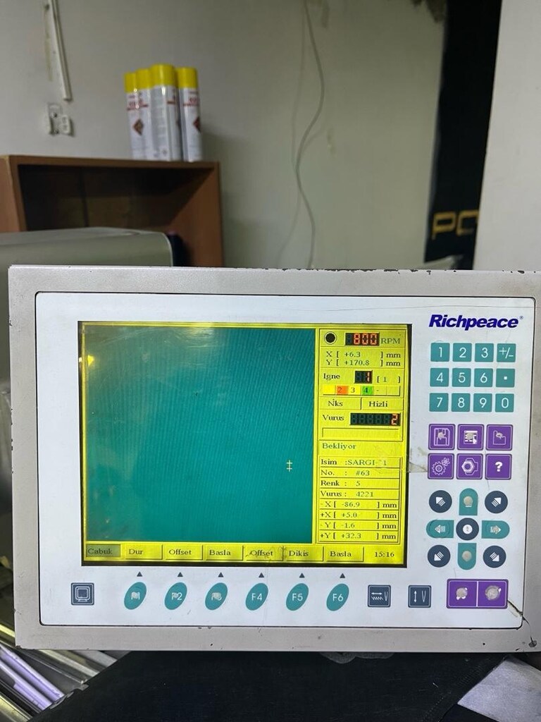 Richpeace 915B 6 Kafa 9 İğne Bilgisayarlı Nakış Makinesi-Aktif - 3