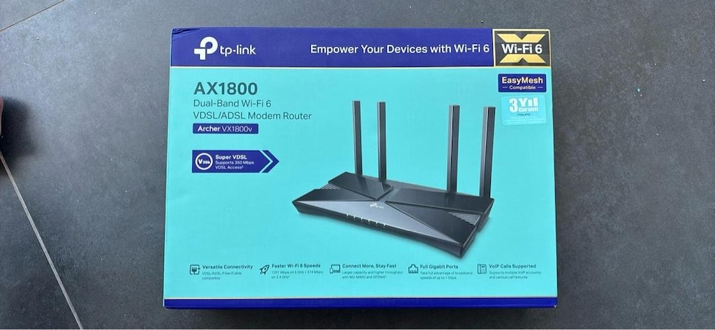 TP-Link Archer VX1800 Wi-Fi 6 VDSL/ADSL Modem Router - Faturalı Garant - 3