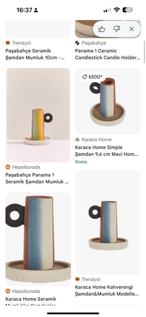 3lü şamdan/mumluk seti - 5