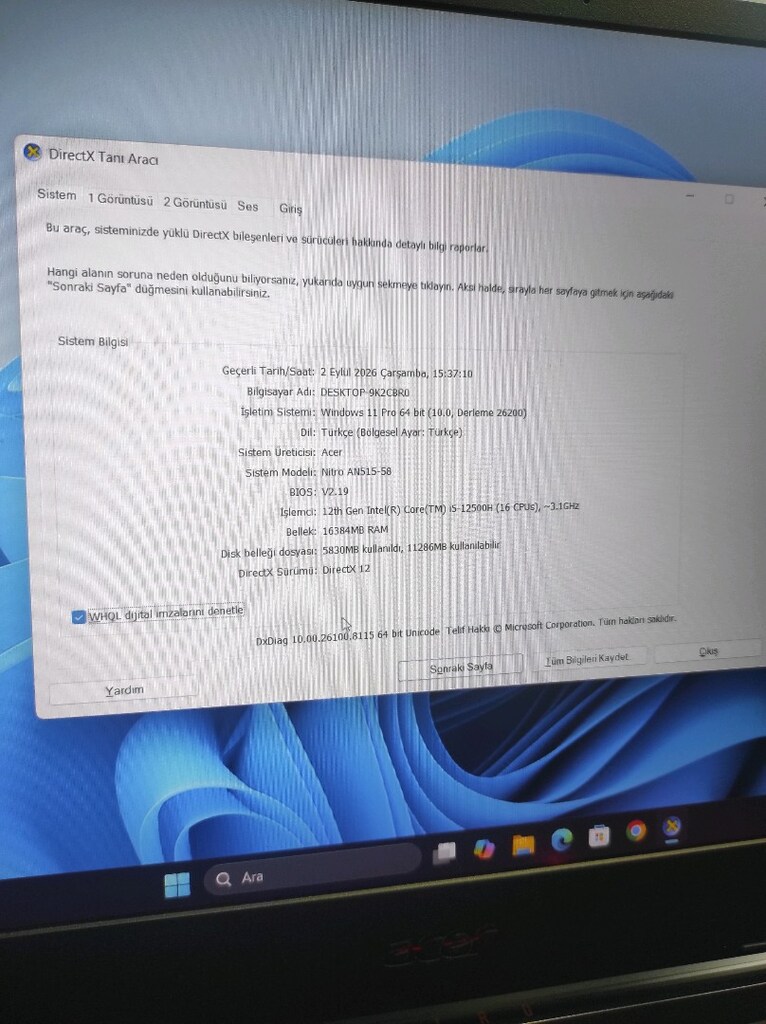 Acer nitro 5 oyuncu laptop - 2