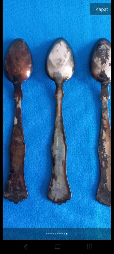Gümüş tatli kaşık - 3
