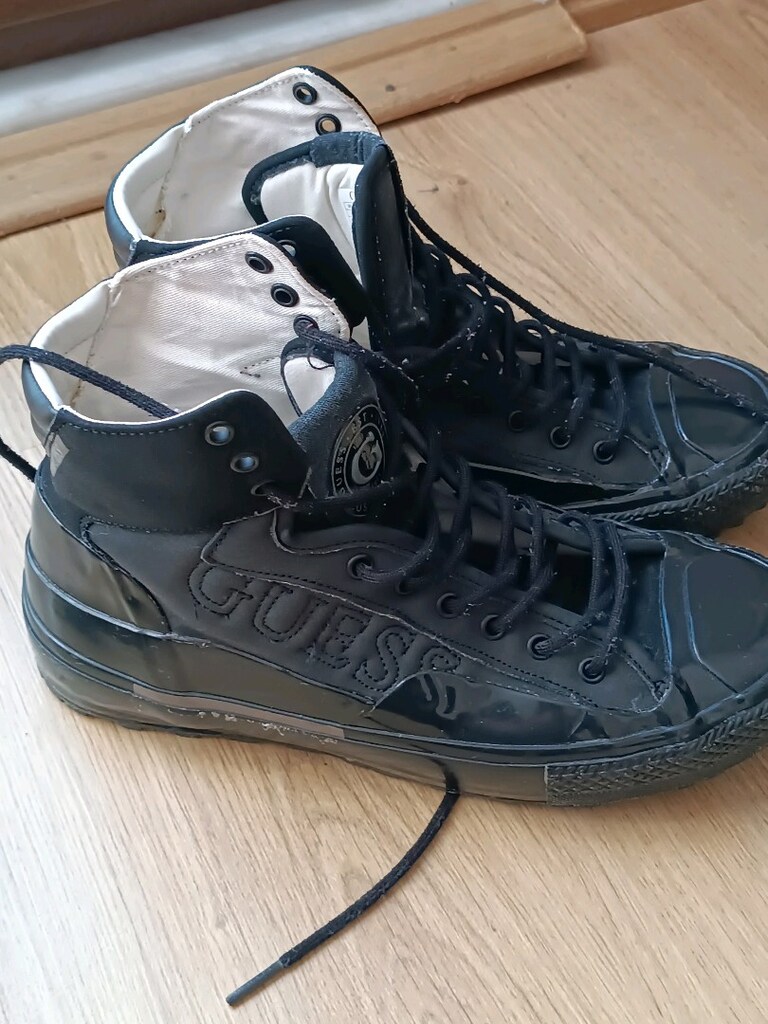 Guess Siyah Hakiki Deri Bilek Boy Erkek Sneaker - 6