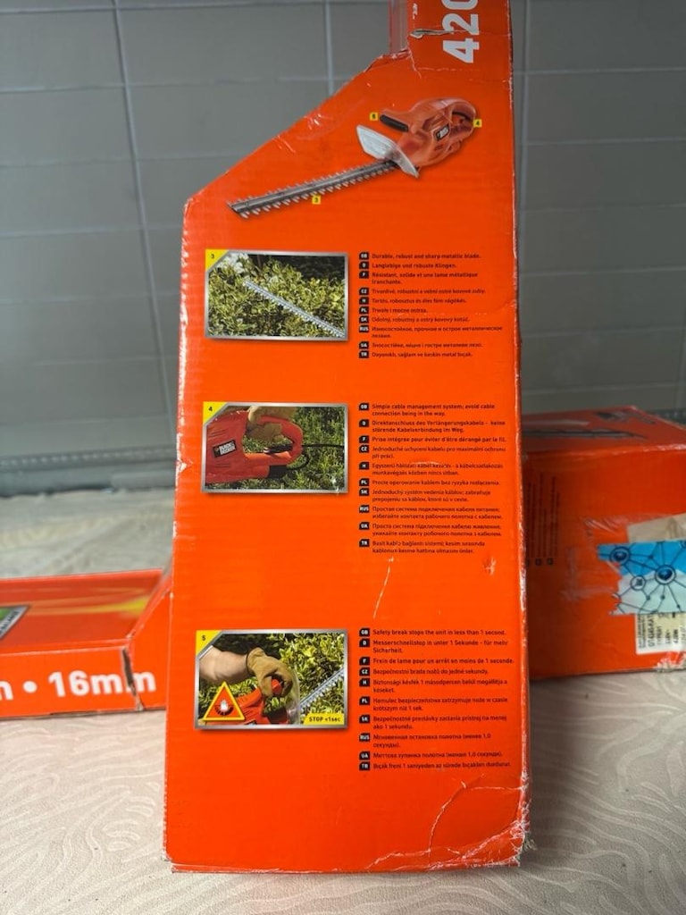 Sıfır Black Decker GT4245 420W 45cm Elektrikli Çit Budama Makinesi - 4