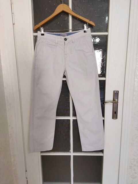 Erkek çocuk mavi jeans kumaş pantolon