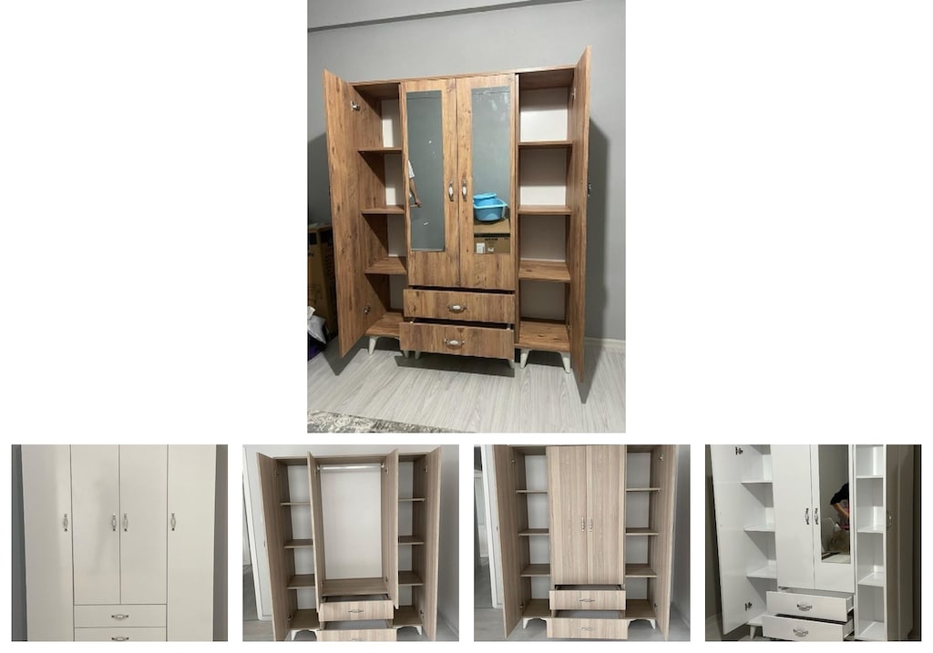 4 kapaklı elbise dolabı pctitbeejl - 2