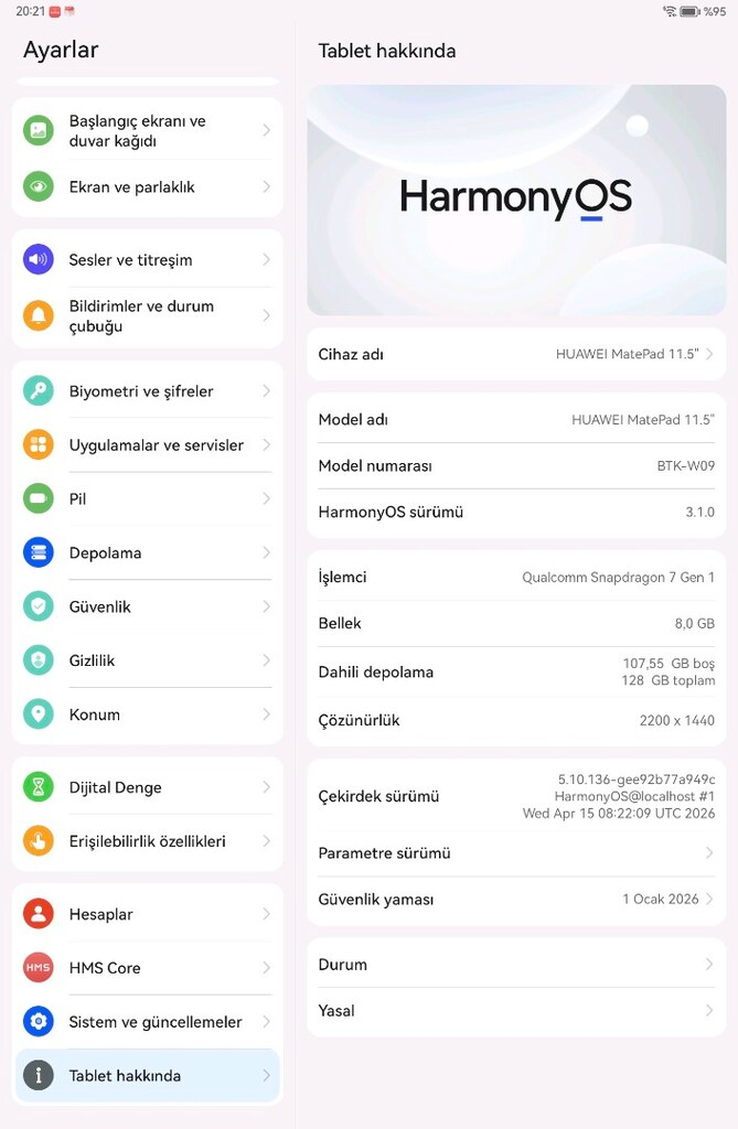 Çiziksiz, Kusursuz Huawei MatePad 11.5 (8GB/128GB) + Orijinal Klavye - 8