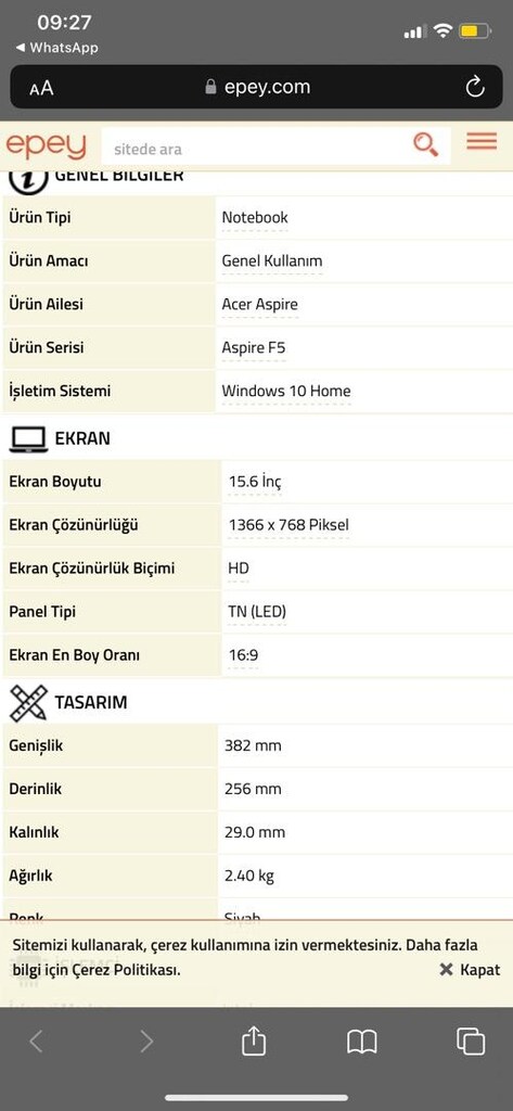 Acer Aspire F5 Laptop - 7