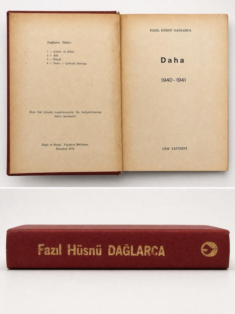 Fazıl Hüsnü Dağlarca Daha 1940-1941 1972 2. Basım Cem