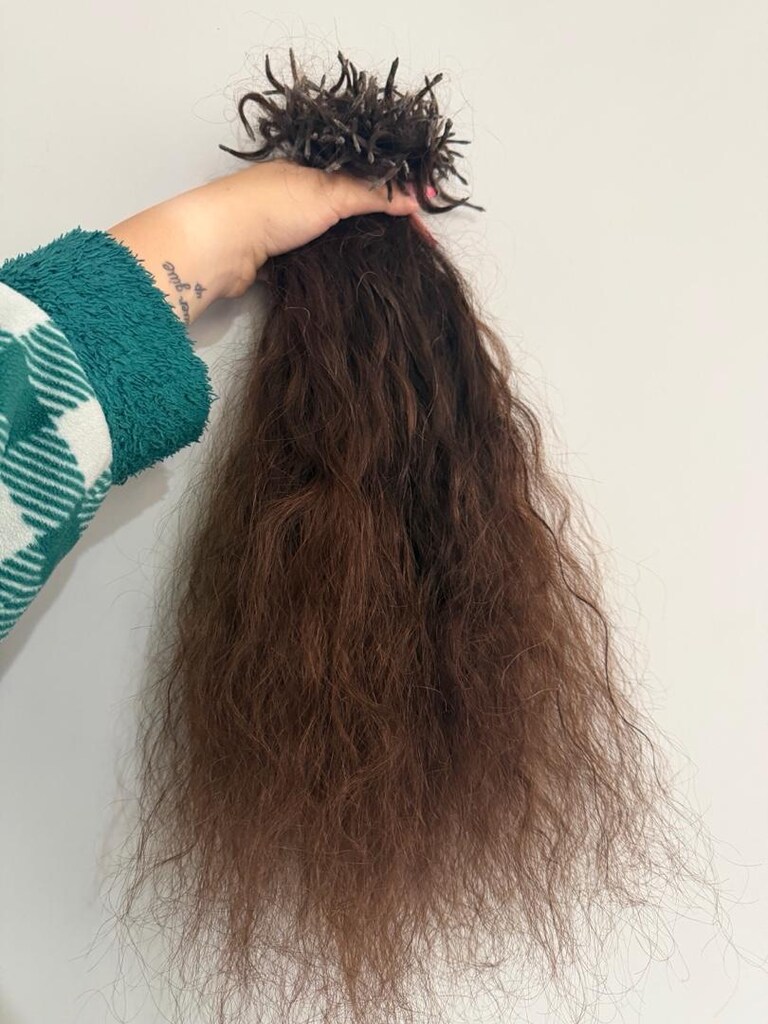 220 adet AFRO HER BİRİ 1 GRAM DOGAL KALİTELİ 70 cm SAÇ - 4