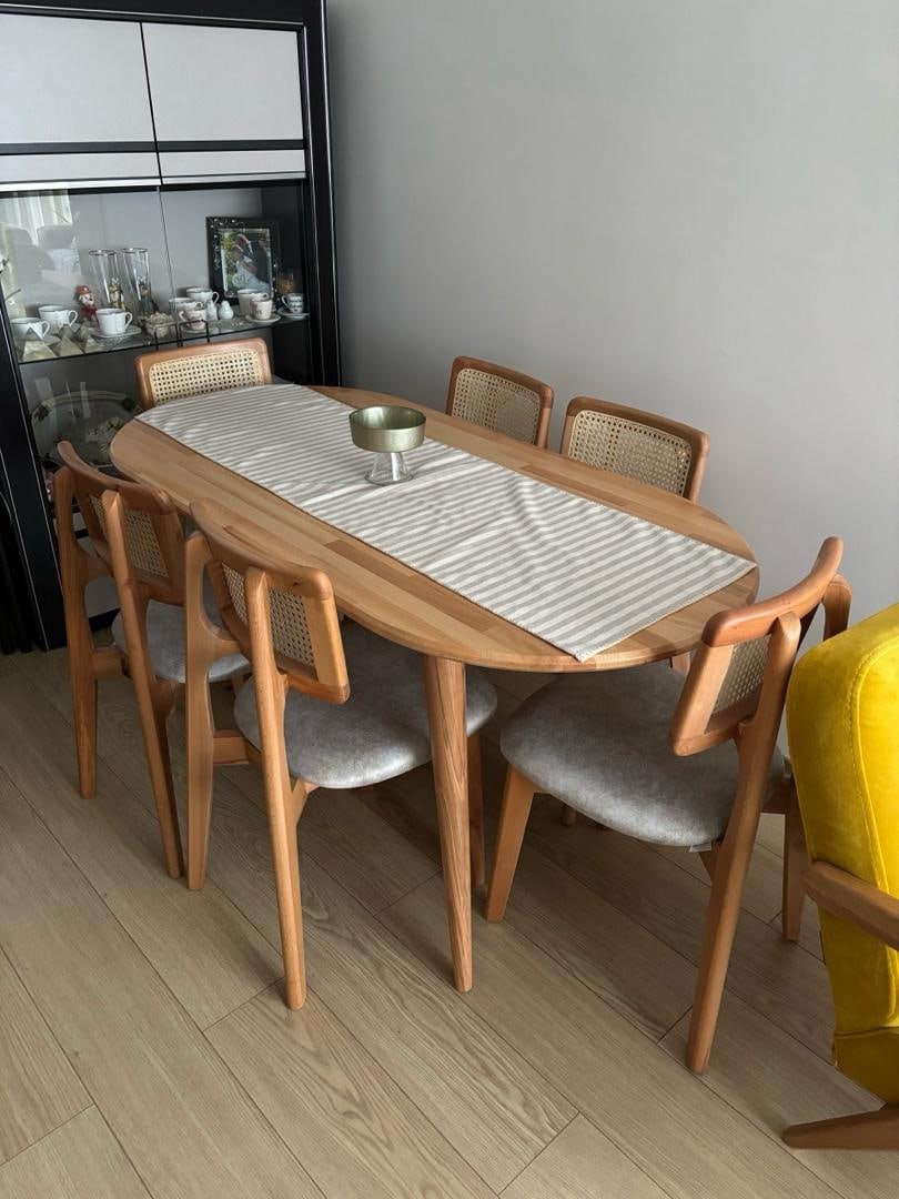 Vivense masif ahşap yemek masası ve sandalyesi