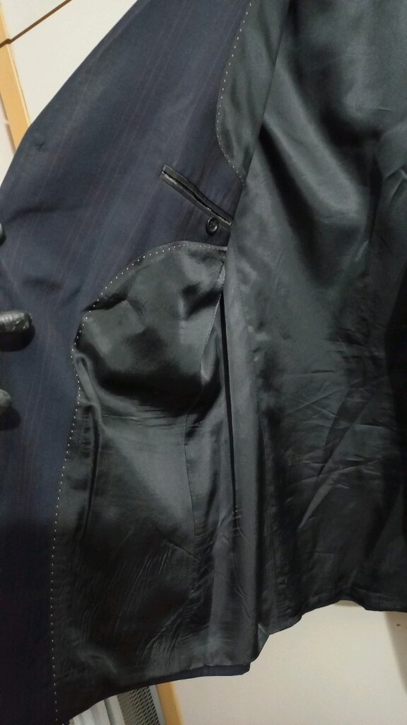 Lacivert Çizgili Blazer Ceket - 8