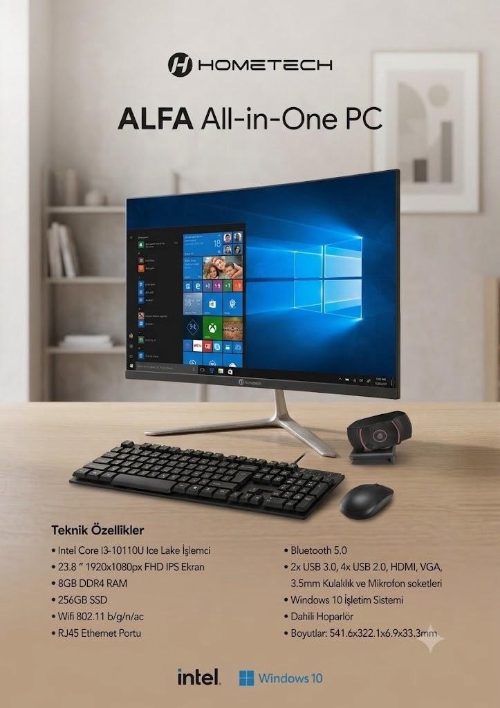 [SIFIR] Hometech A3250 Monitör Kasa Birleşik Ofis Ev Bilgisayarı - 8