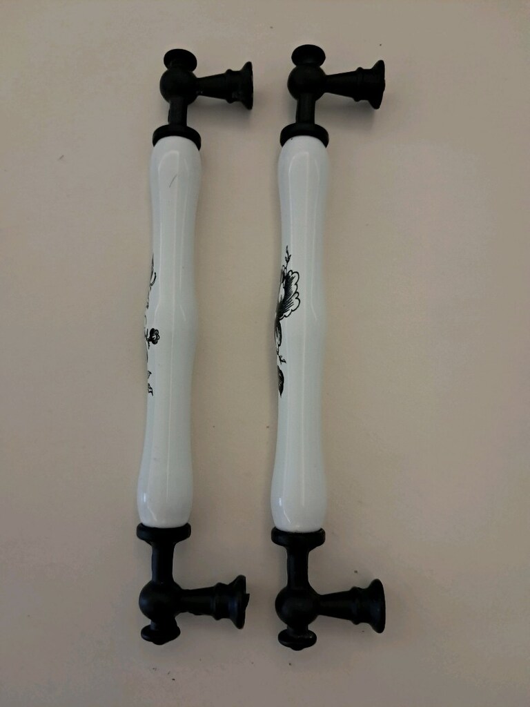 SİYAH GÜL SERAMİK VE METAL KULP - 2