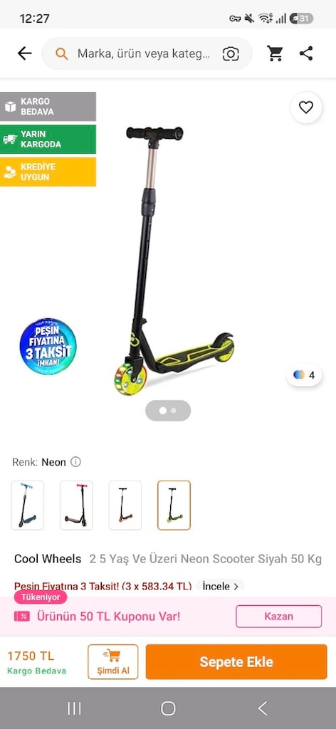 0-8 yaş Scooter - 5