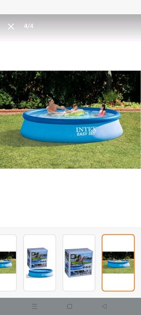 SIFIR KAPALİ Intex 28130 Easy Set 366x77 cm Aile Havuzu